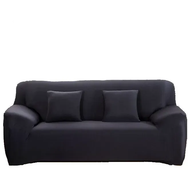 2 Seater High Stretch Sofa Cover Couch Lounge Protector Solid Colours Slipcovers