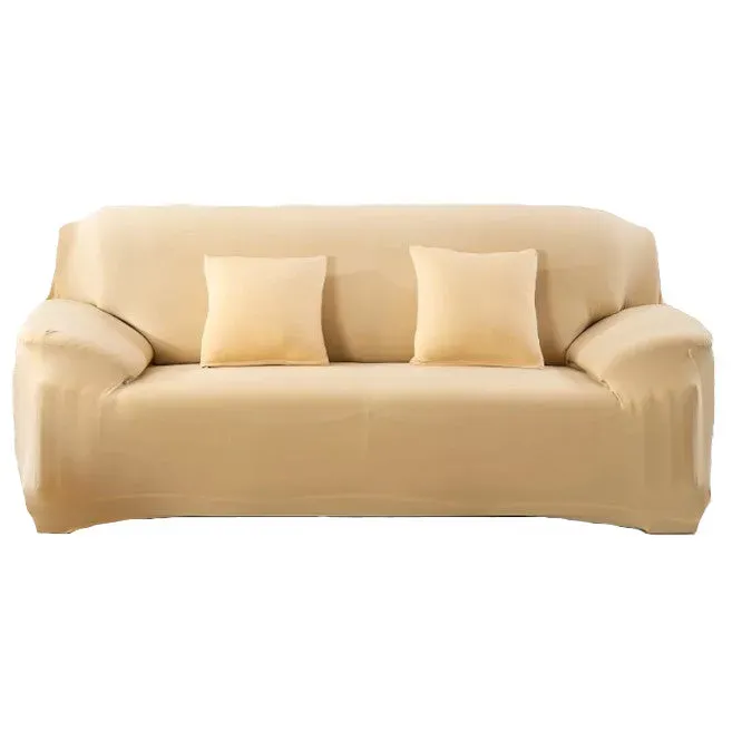 3 Seater High Stretch Sofa Cover Couch Lounge Protector Solid Colours Slipcovers