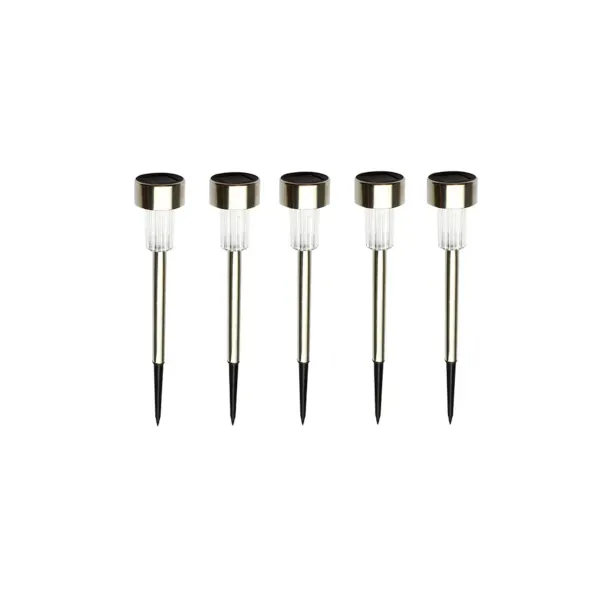 5Pcs Outdoor Garden Solar Powered Lamp Lawn Waterproof Stainless Steel Tube Light Landscape & Walkway Lights