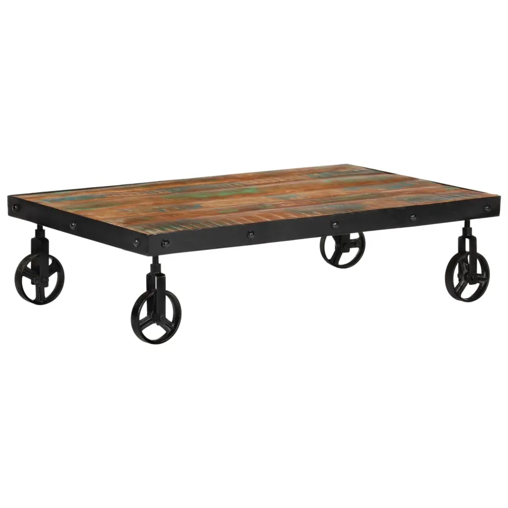 Coffee Tables Coffee Table With Wheels 100X60x26 Cm Solid Wood Reclaimed