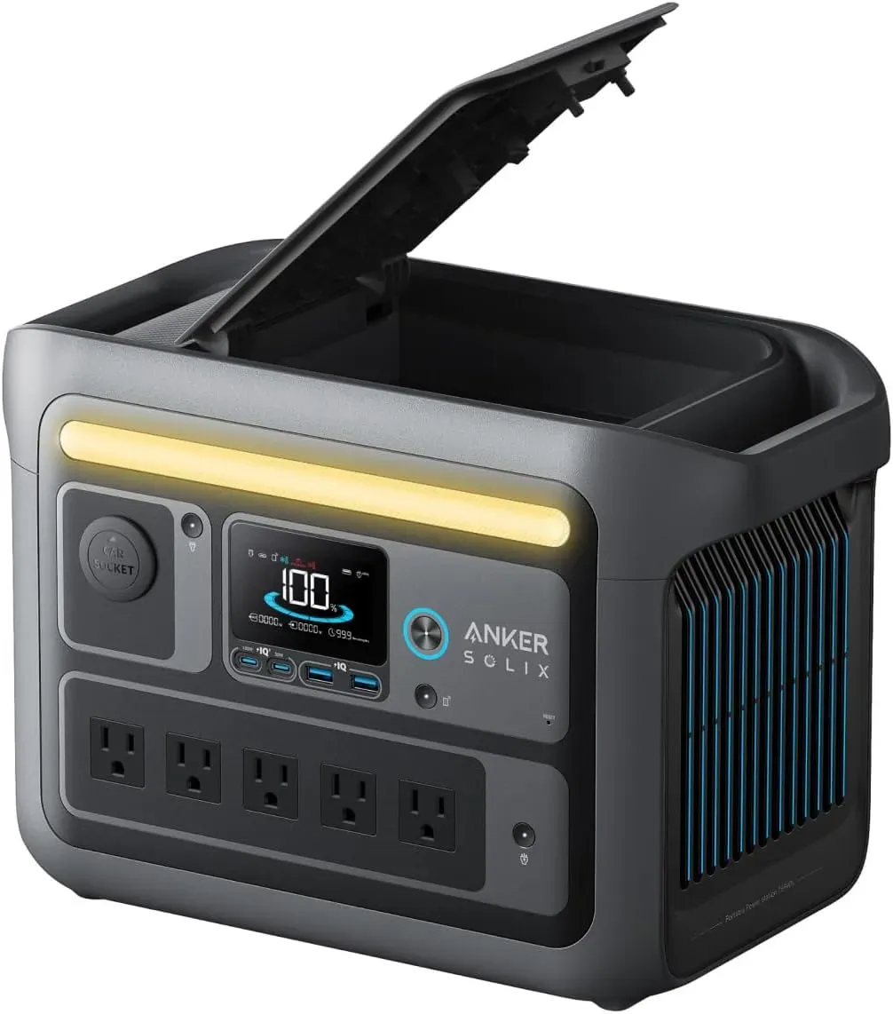 Anker SOLIX C800 Portable Power Station 1200W Fast Charging - Black