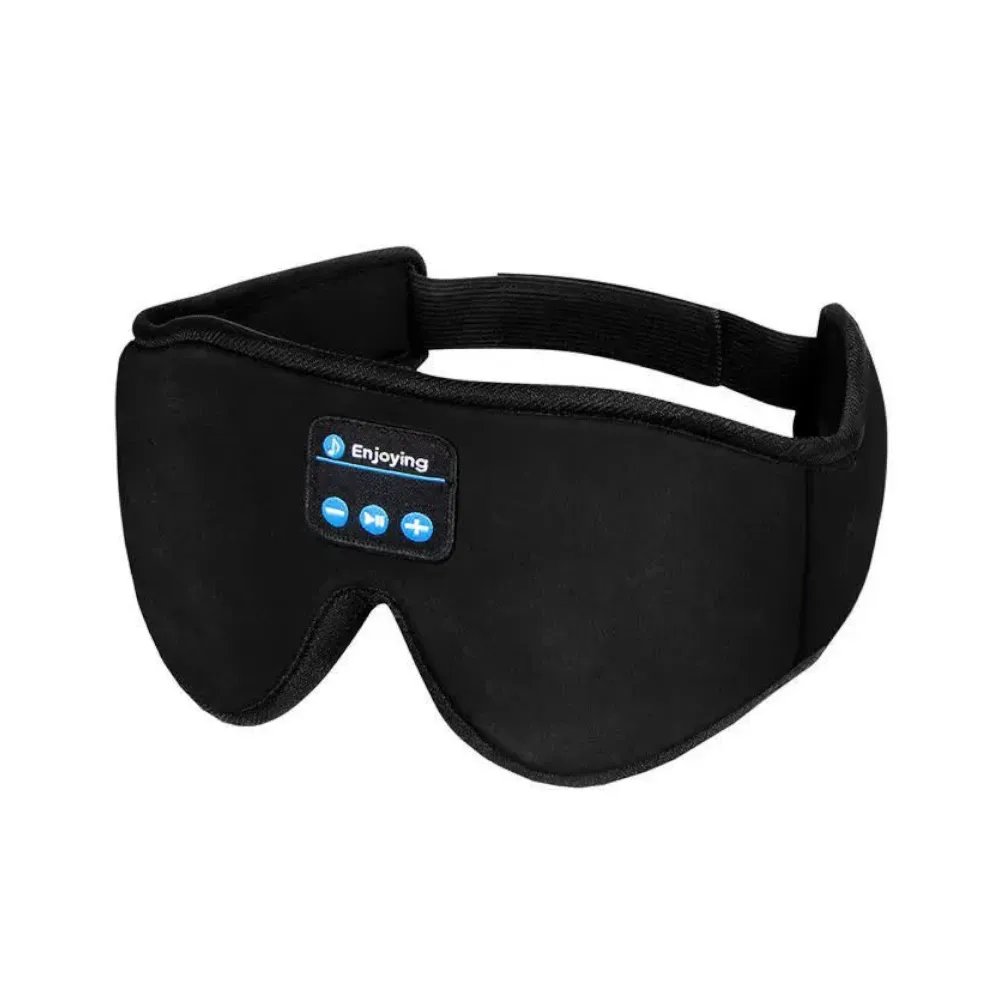 Elosung Black 3D Contoured Bluetooth Sleep Eye Mask Ultra Soft Wireless Music For Travel Meditation And Eye Masks