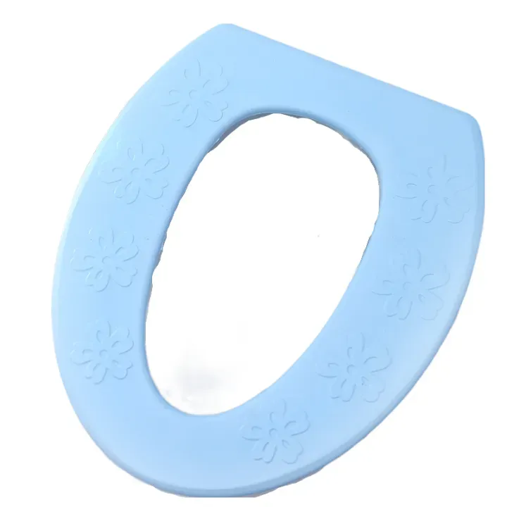 Toilet Seat Cover Blue Waterproof High Foam Eva Simple Type O Pad Bathroom Accessories Bath Mats Rugs & Toilet Covers