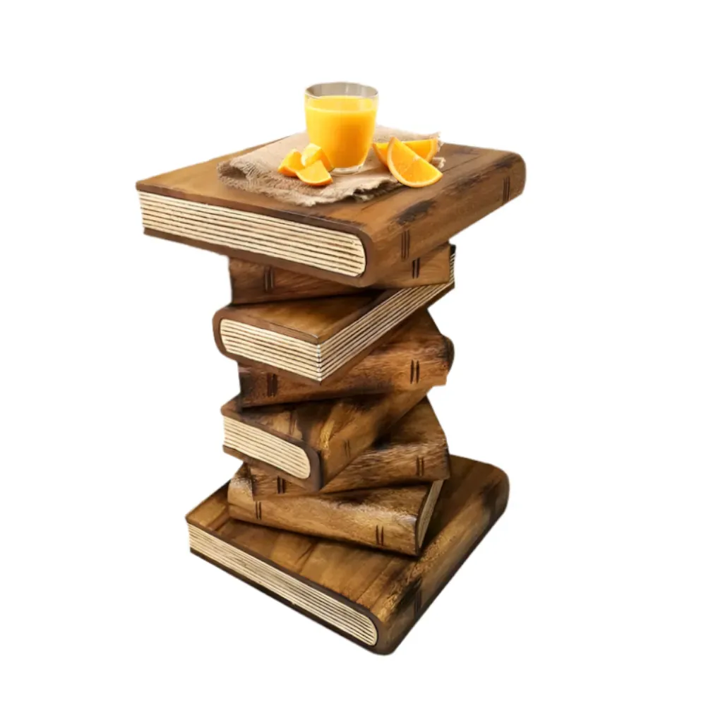 Craftedtimbercreations Side Table Corner Stool Plant Stand Raintree Wood Natural Finish Book Side Tables