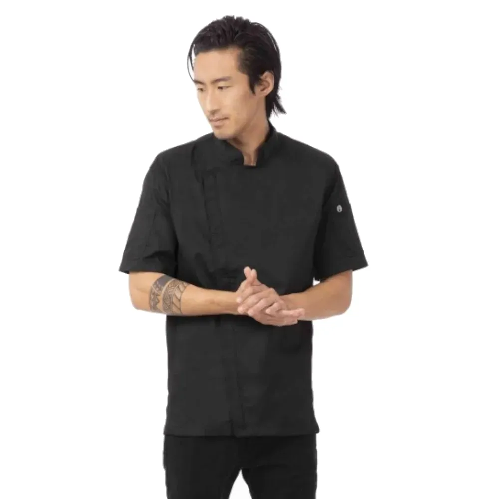Rug Culture Springfield Men's Black Zipper Chef Jacket By Works Chef Coats & Jackets