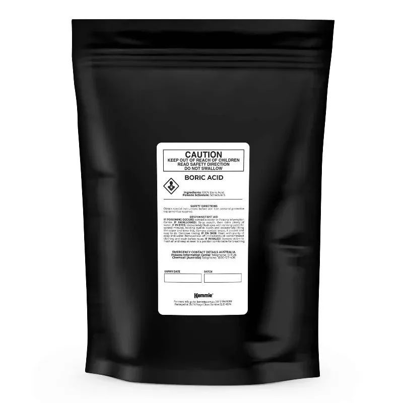 Kemmie 2Kg Boric Acid Powder High Purity Fully Soluble Granule Pest Ant roaches Other Weed & Pest Control