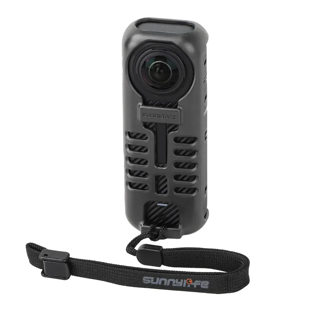 Graphene Protective Case For Insta360 X4 With Hand Strap Black Audio And Video Accessory Camera Cases Bags & Covers