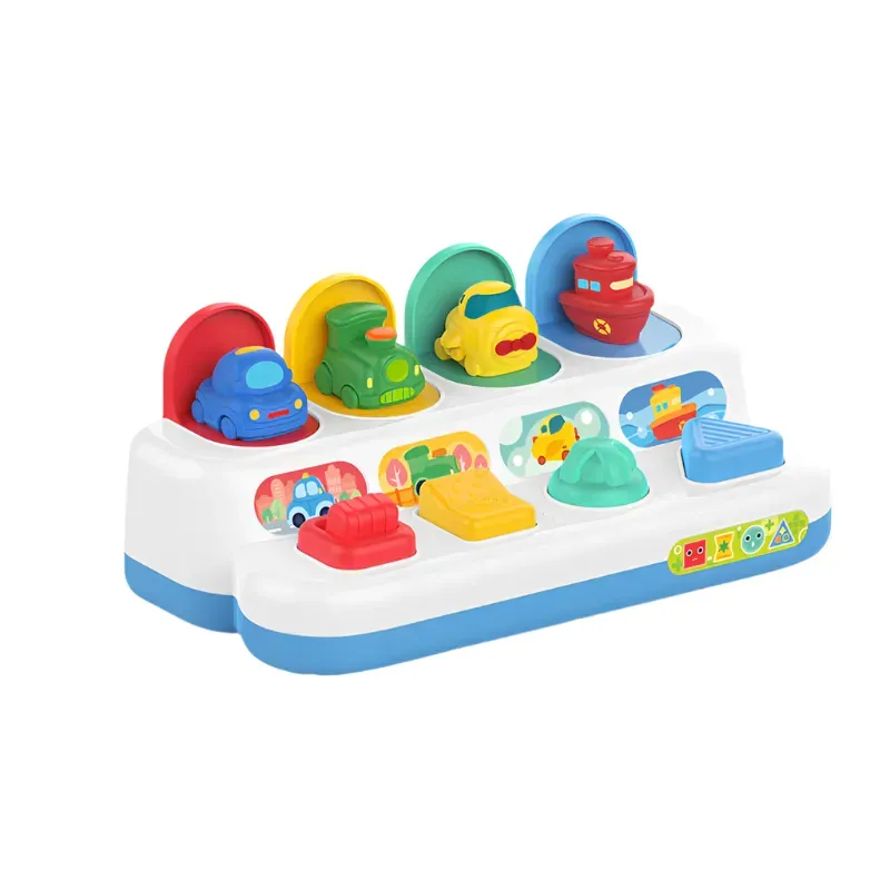 Elosung Transportation Shape Sorter Toy Educational For Toddlers 18 Months And Above Interactive Colorful Button Press Educational Toys