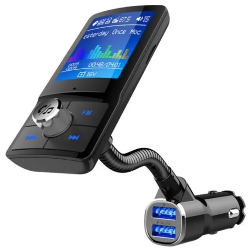 Bc43 Color Screen Bluetooth Fm Transmitter Black Transmitters