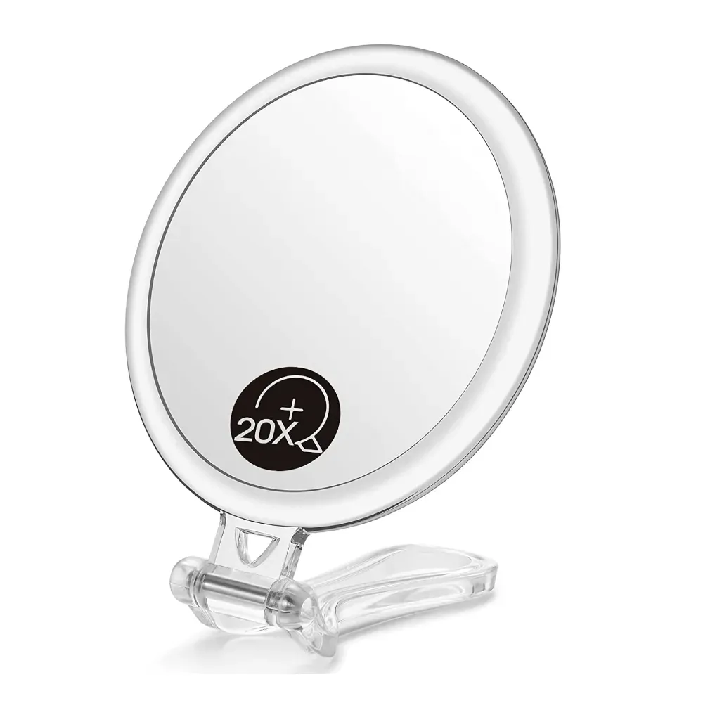 Makeup Mirrors Double Sided 1X/20X Magnifying Foldable Makeup Mirror For Handheld Table And Travel Usage