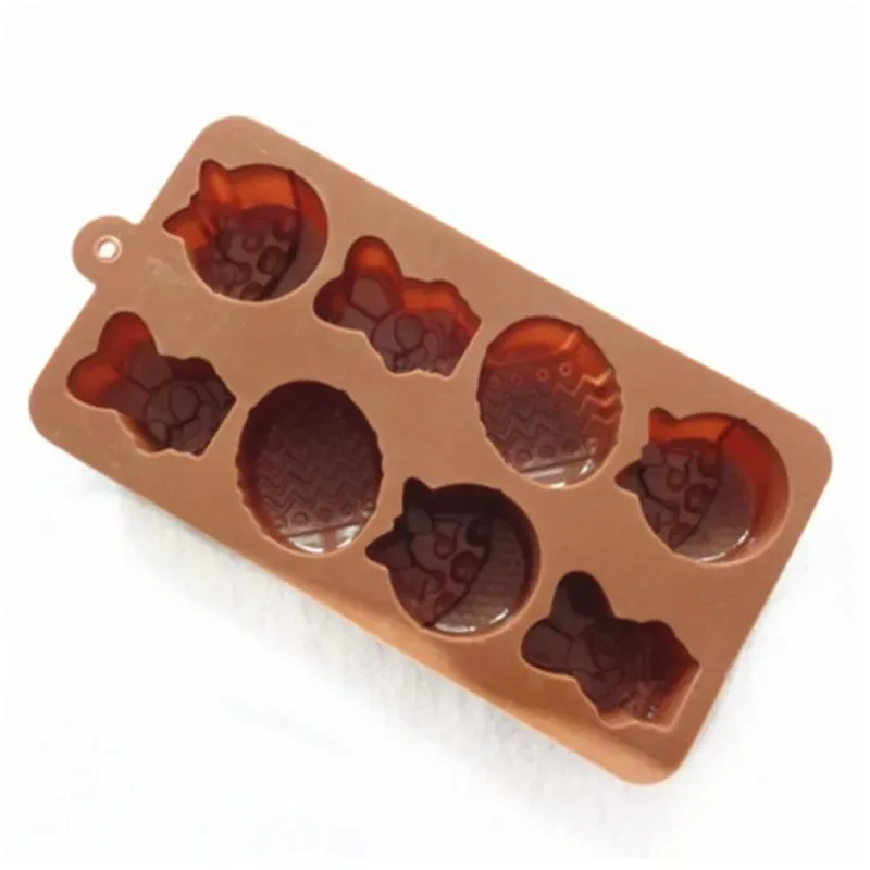 Sugarcraft & Chocolate Moulds Easter Silicone Mold Diy Chocolate Eggs Bunny Ice Cube Mould