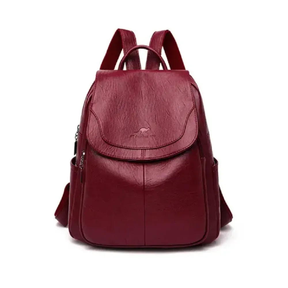 Pu Leather Backpacks Antitheft Backpacklarge Capacity Women Leisure School Travel Pack Women's Bags & Handbags