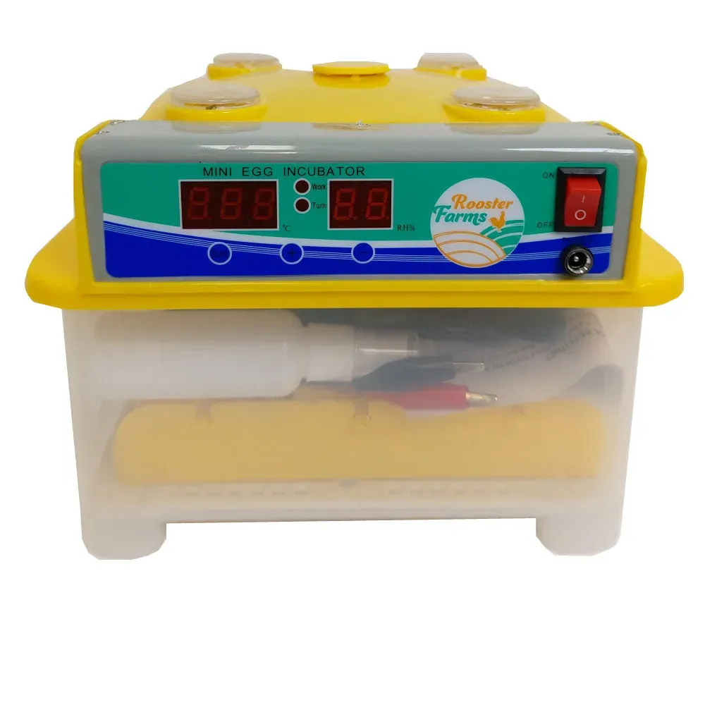 Incubators Rooster Farms Electric 8 Egg Incubator + Candler Hatching Eggs Chicken Quail Duck