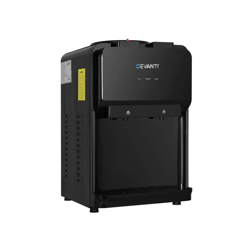 Devanti Water Cooler Dispenser Bench Top Black Water Coolers