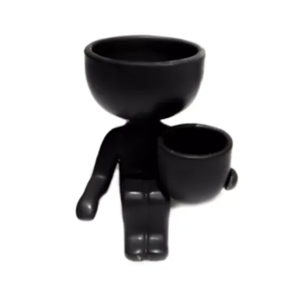 White Or Black Nordic Humanoid Ceramic Flower Pot Indoor Mini Plant Baskets Pots Window Boxes